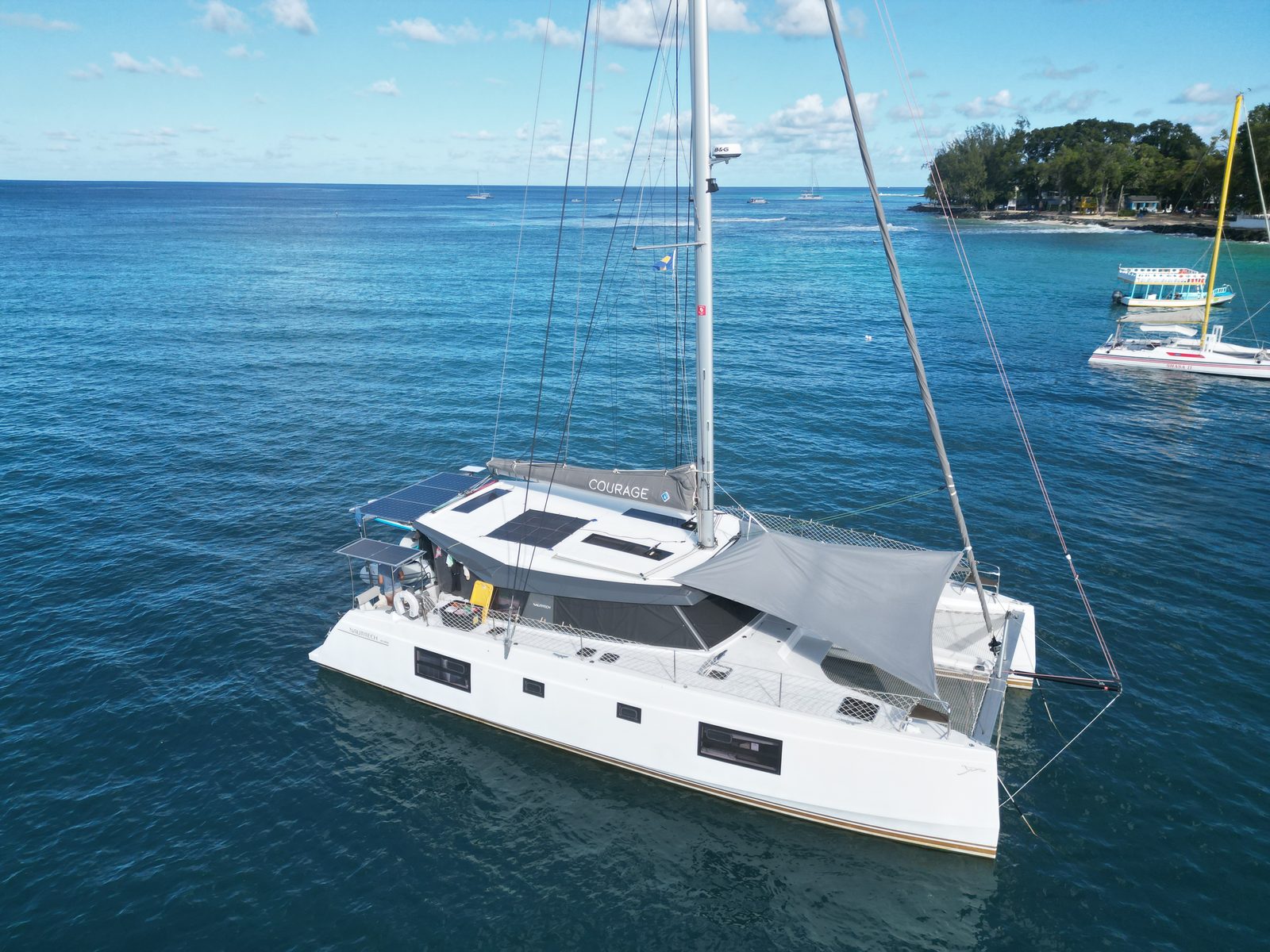 Courage anchored in Barbados, January 2026