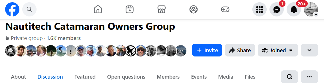 Nautitech Catamaran Owners Group on Facebook — private group, 1.6K members